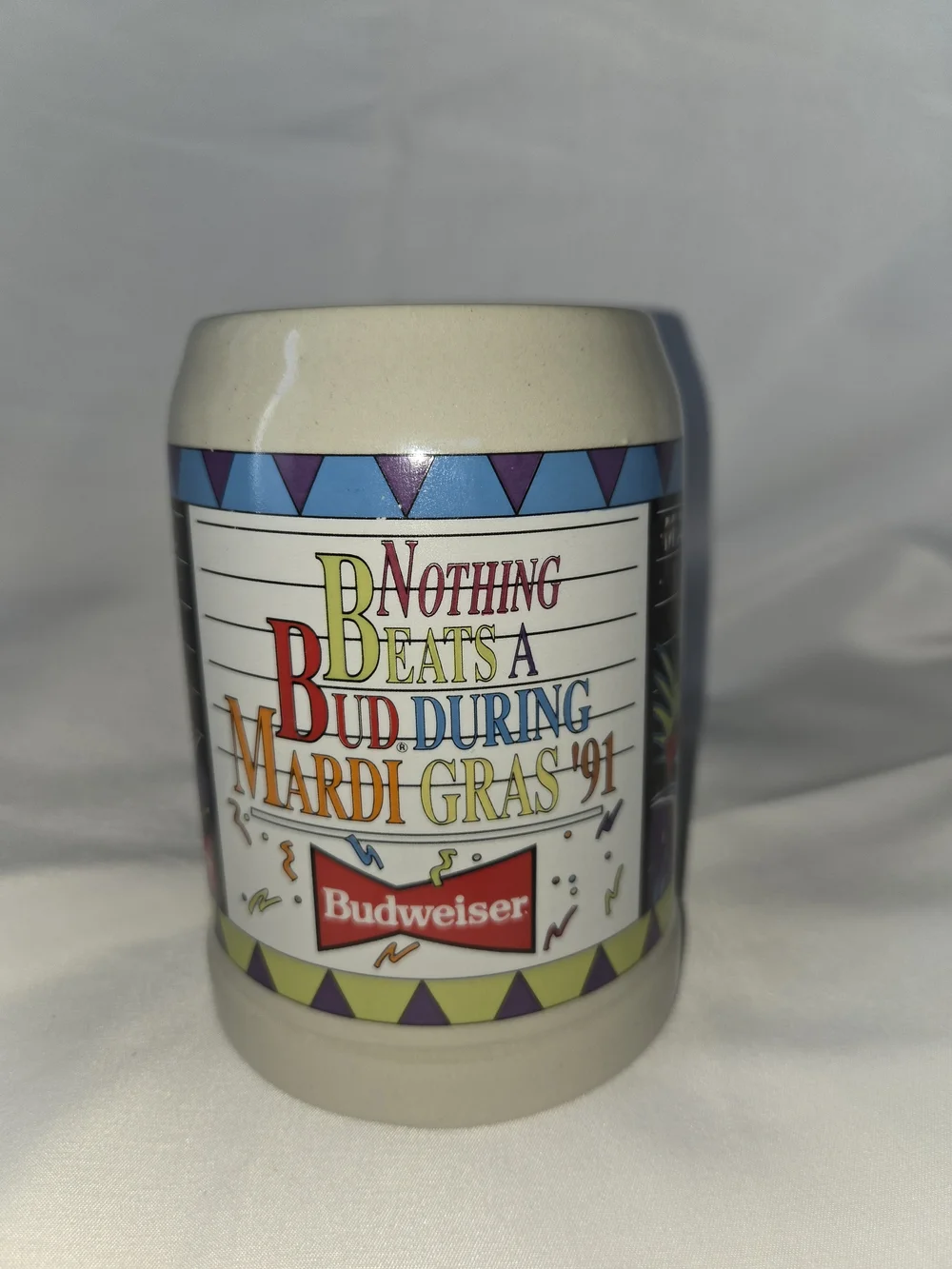 Budweiser Beer Mardi Gras 1991 Collectors Mug Stein West Germany Limited Edition